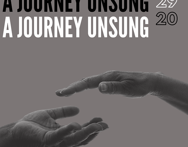 Typographic poster for A Journey Unsung.